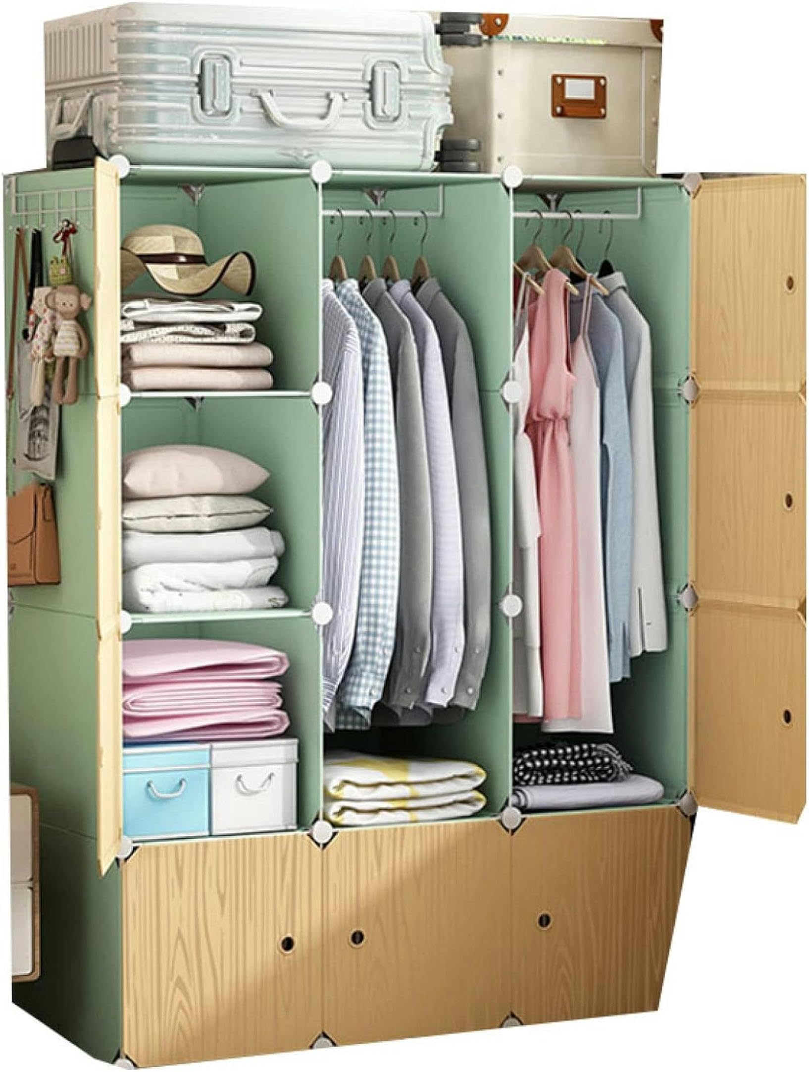 Amazon.co.jp: DIYのワードローブ-ワードローブ クローゼット 衣類収納